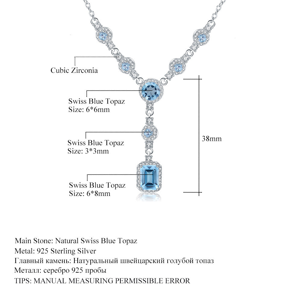 Swiss Blue Topaz Necklace