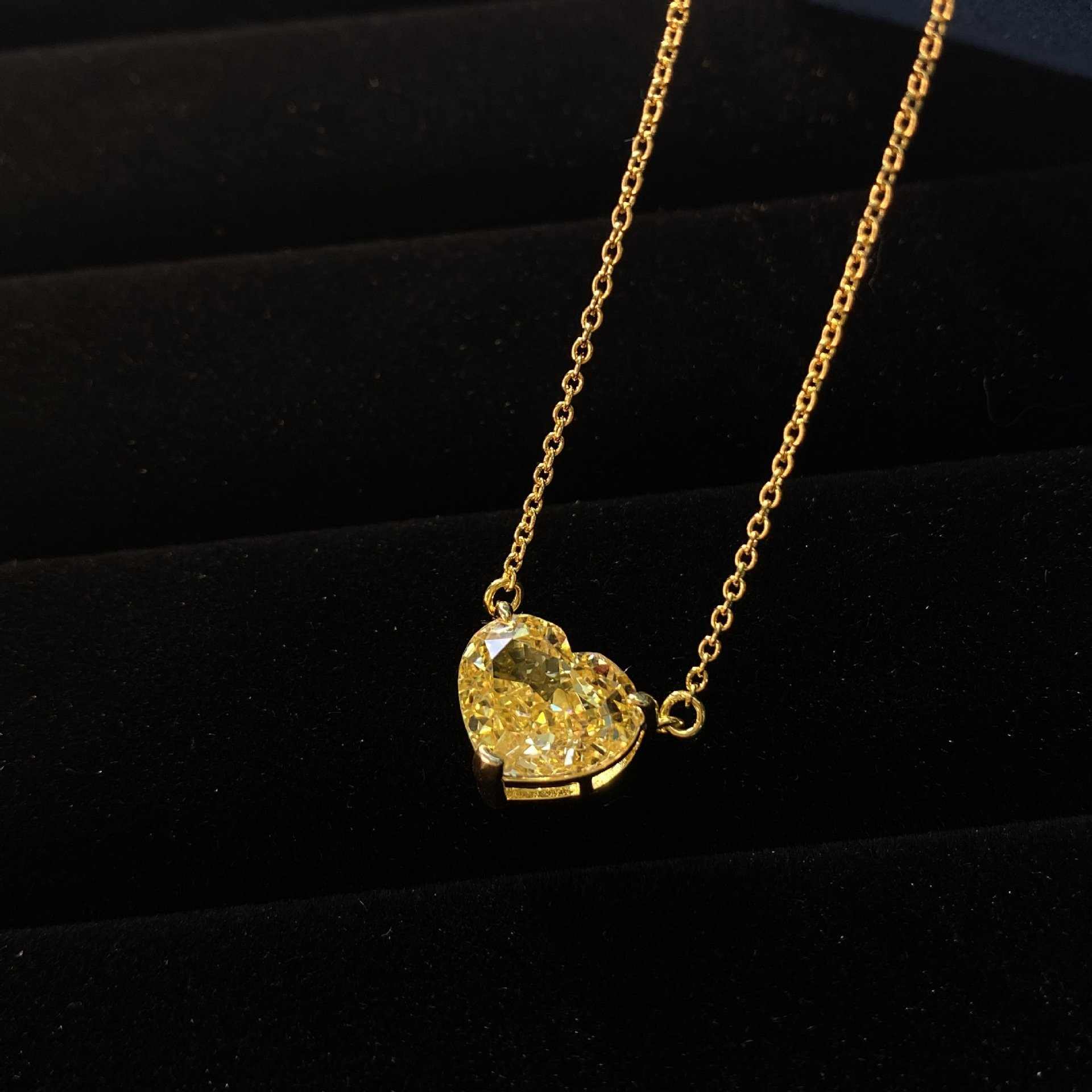 Heart Shaped Diamond Necklace - HERS
