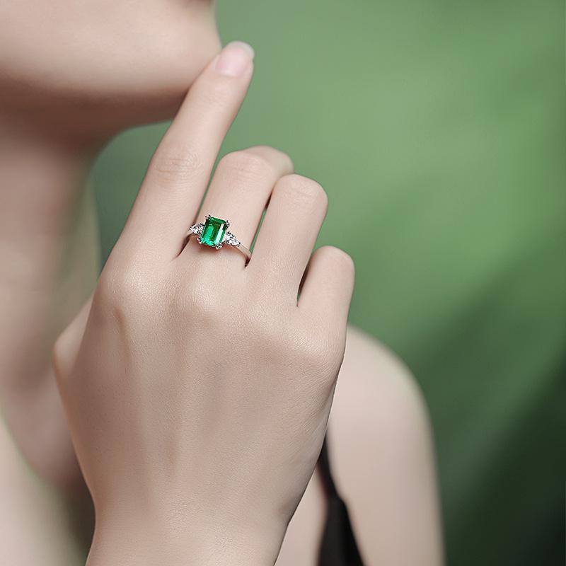 Emerald Cut Emerald Ring - HERS