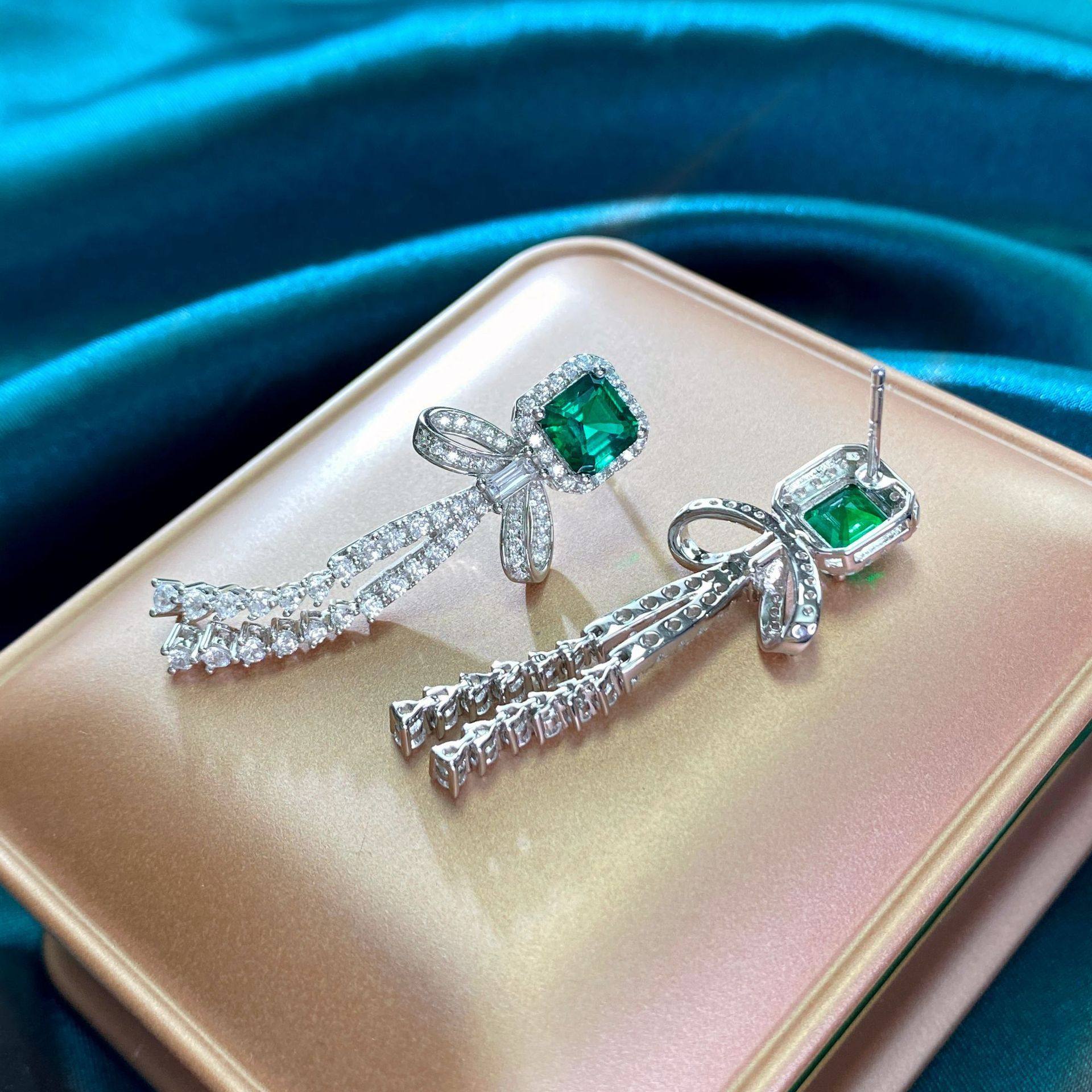 Lab Created Emerald Earrings - HERS
