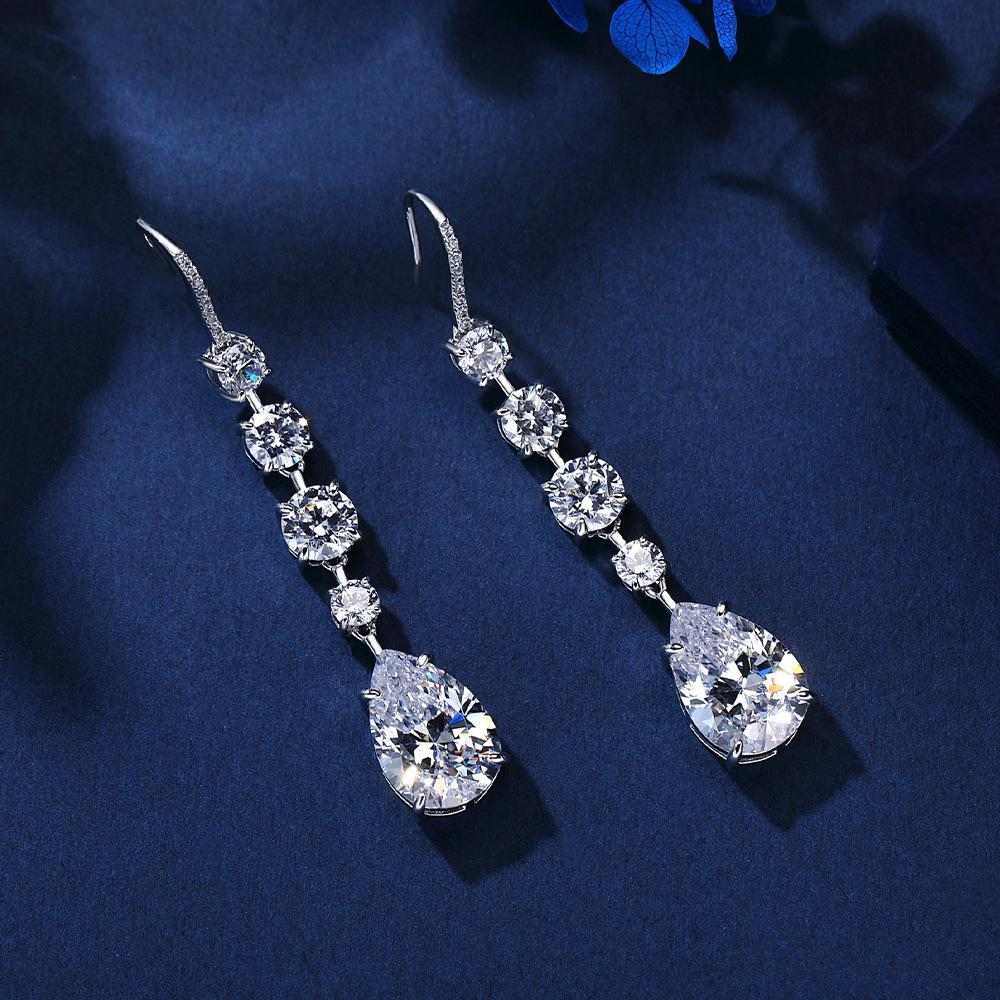 Diamond Teardrop Earrings - HERS