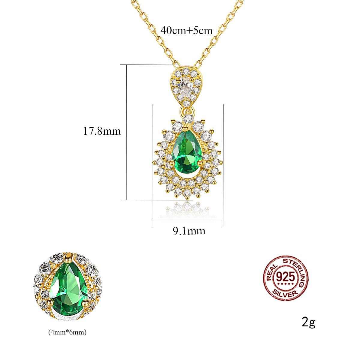 Emerald Gold Necklace - HERS