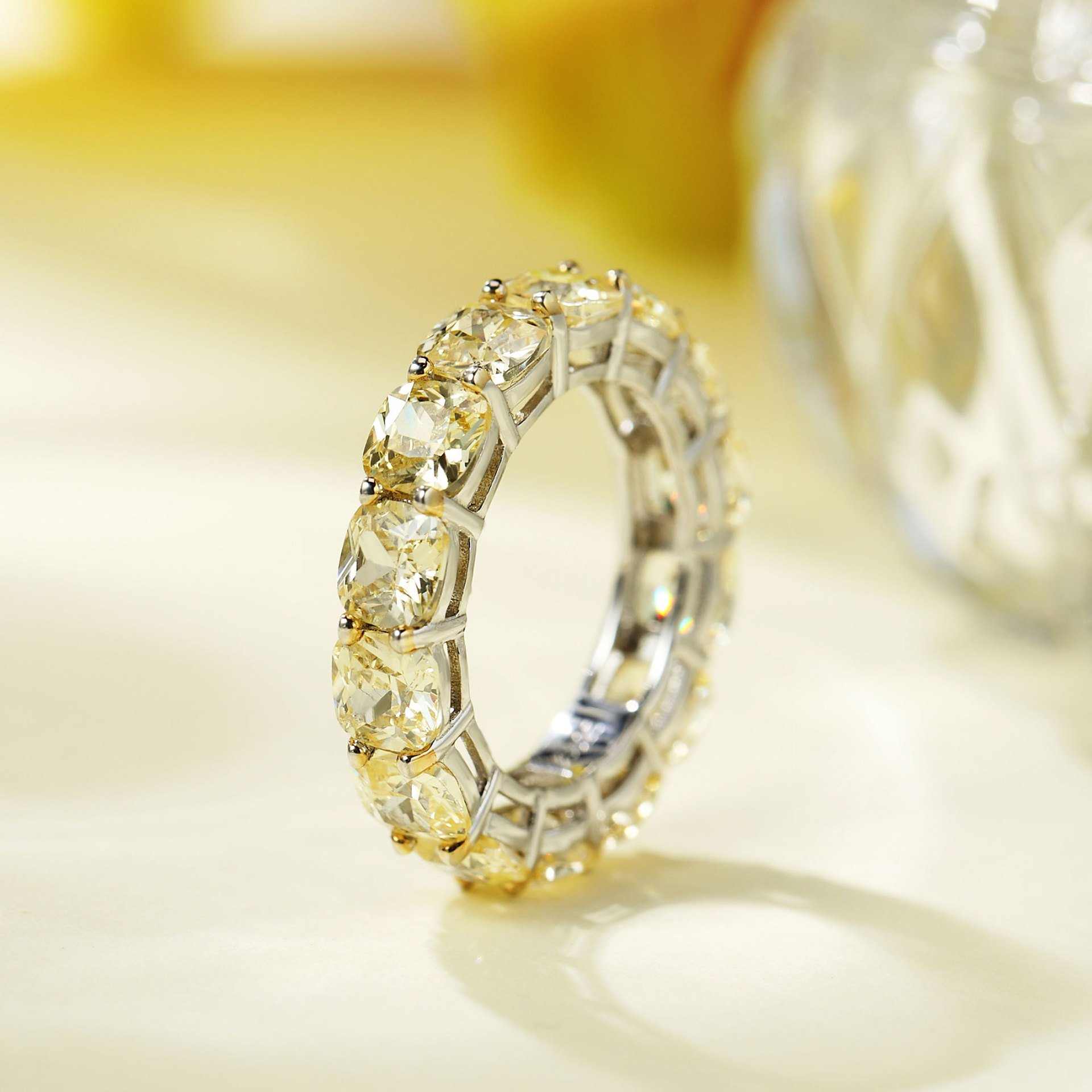 Band Ring with Yellow Diamond - HER'S