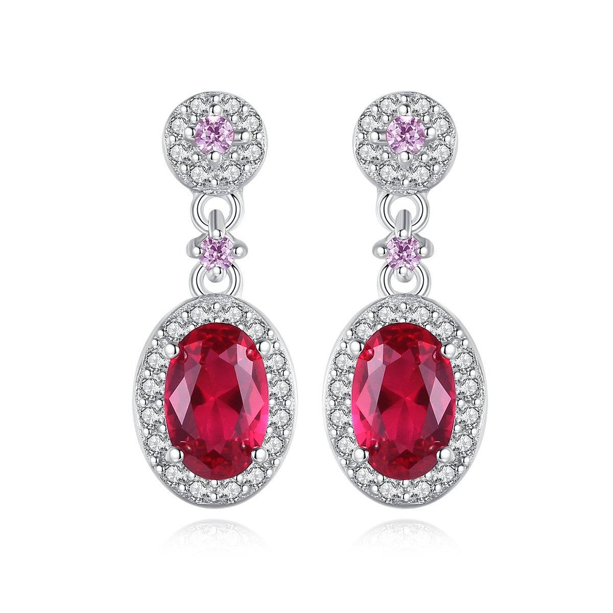 Fashion Retro Ruby Earrings - HERS