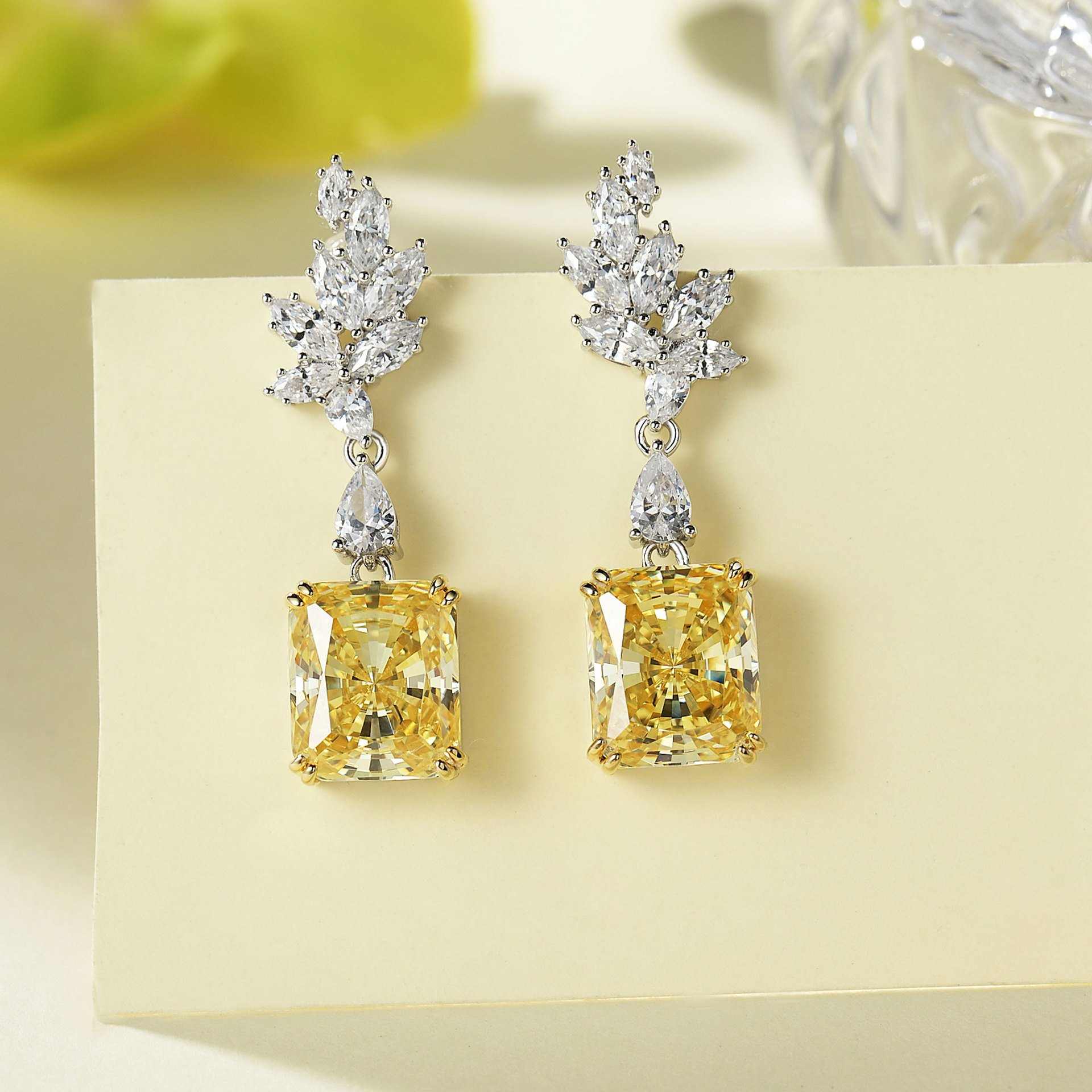 Canary Yellow Diamond Earrings