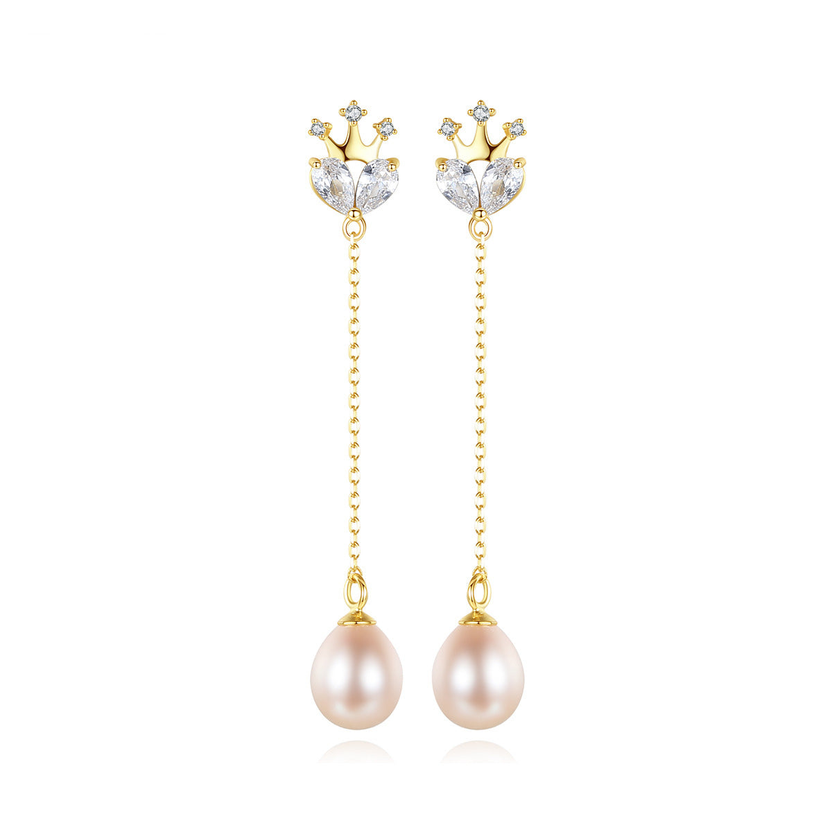 Long Pearl Drop Earrings - HERS