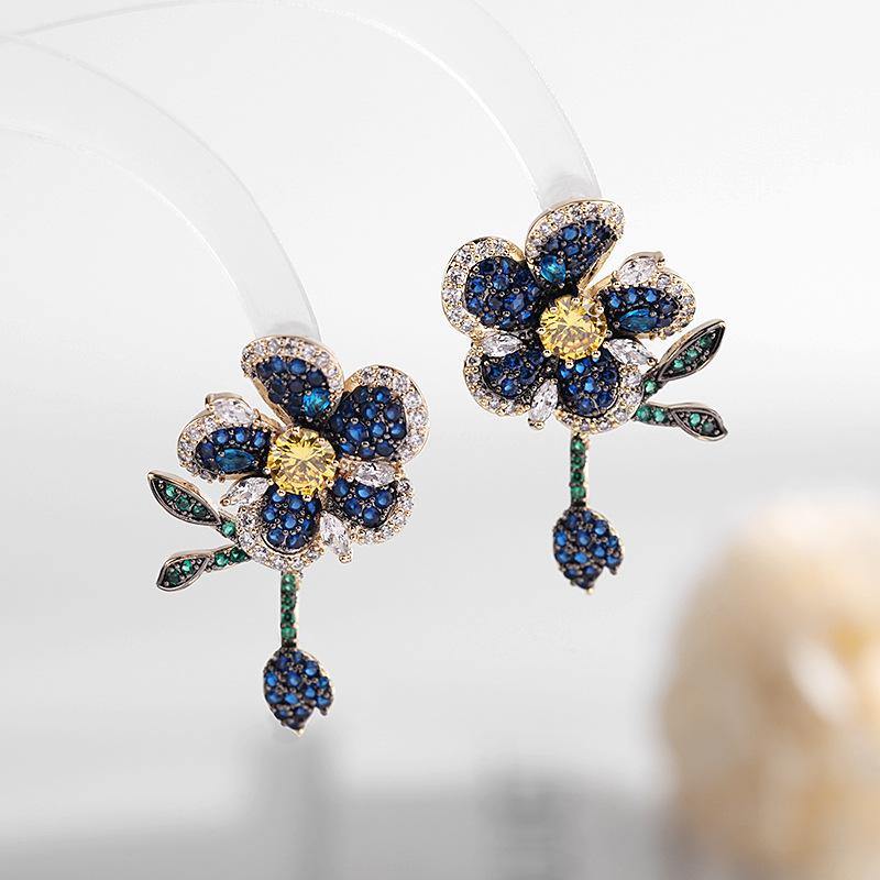 Blue Flower Earrings - HERS