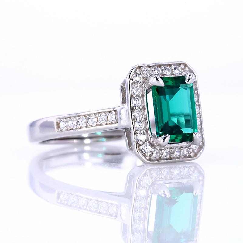 Emerald Halo Ring - HERS