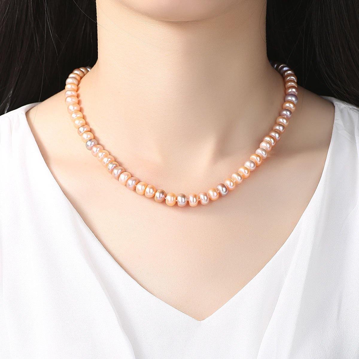 Multicolor Pearl Beads Necklace - HERS
