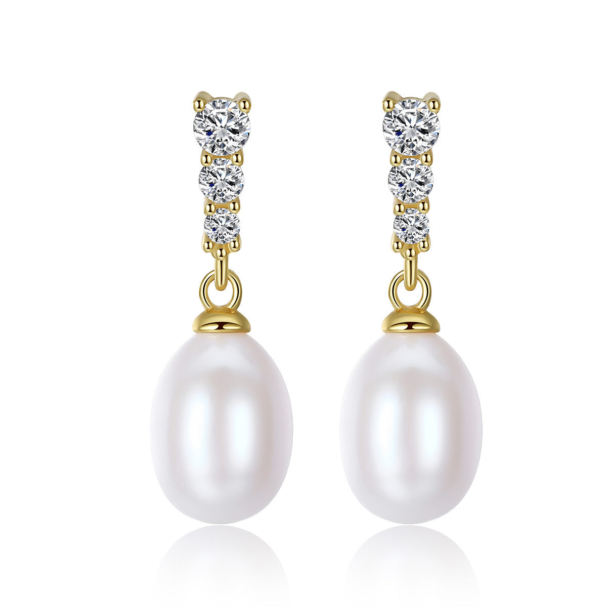 Real Pearl Necklace and Earring Set