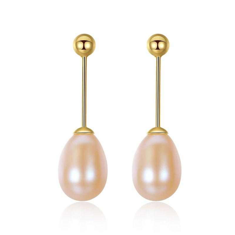 Drop Pearl Earrings Gold - HERS