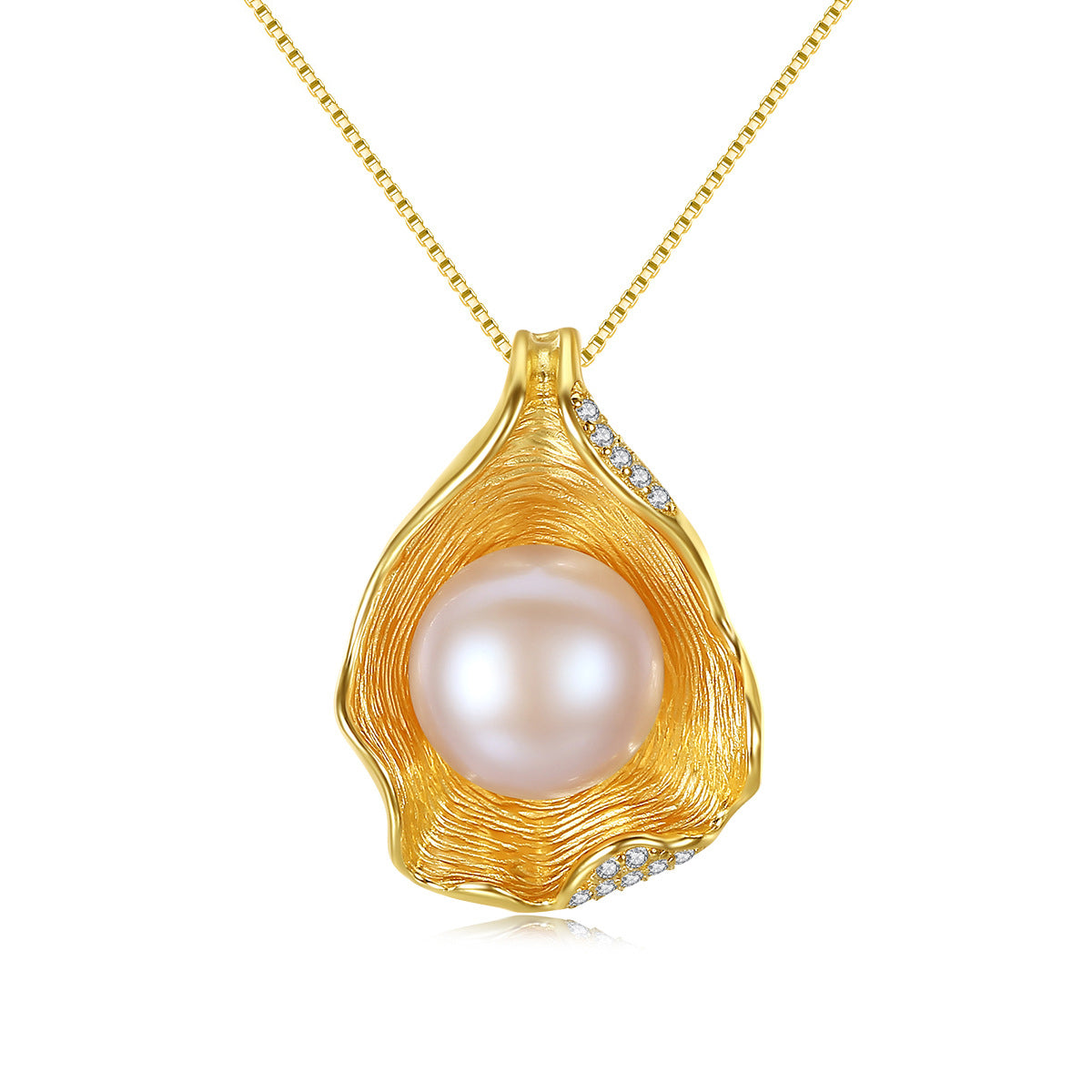 Cultured Pearl Necklace Shell Design - HERS