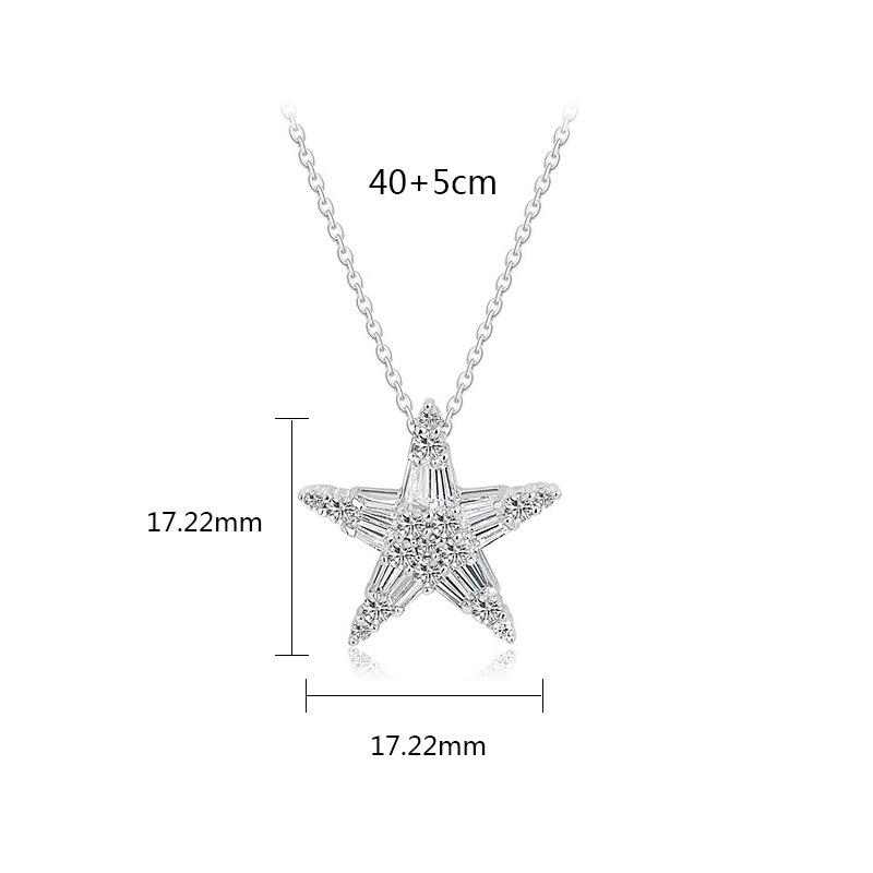 White Star Zircon Necklace - HER'S