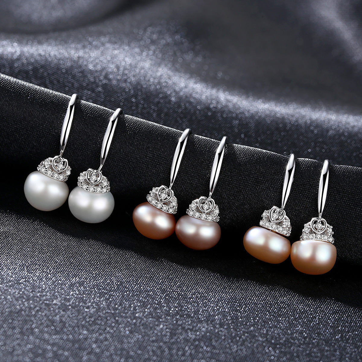 Pearl Drop Earrings Wedding - HERS