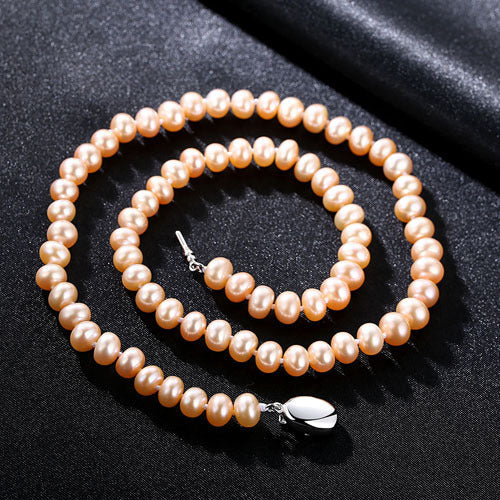 Classic Pearl Chain Necklace - HERS