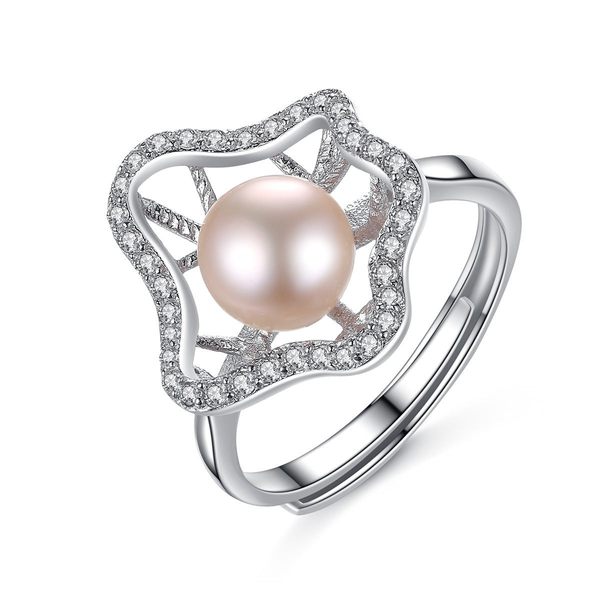 Sterling Silver Pearl Ring for Women