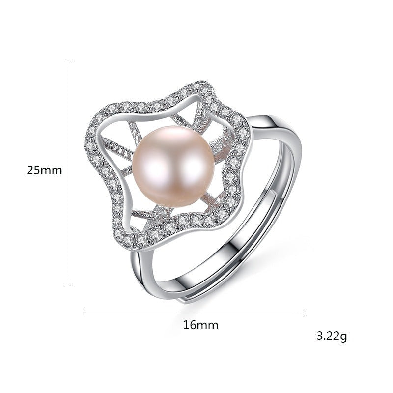 Sterling Silver Pearl Ring for Women