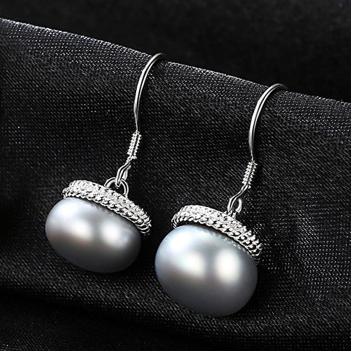 Grey Pearl Earrings - HERS