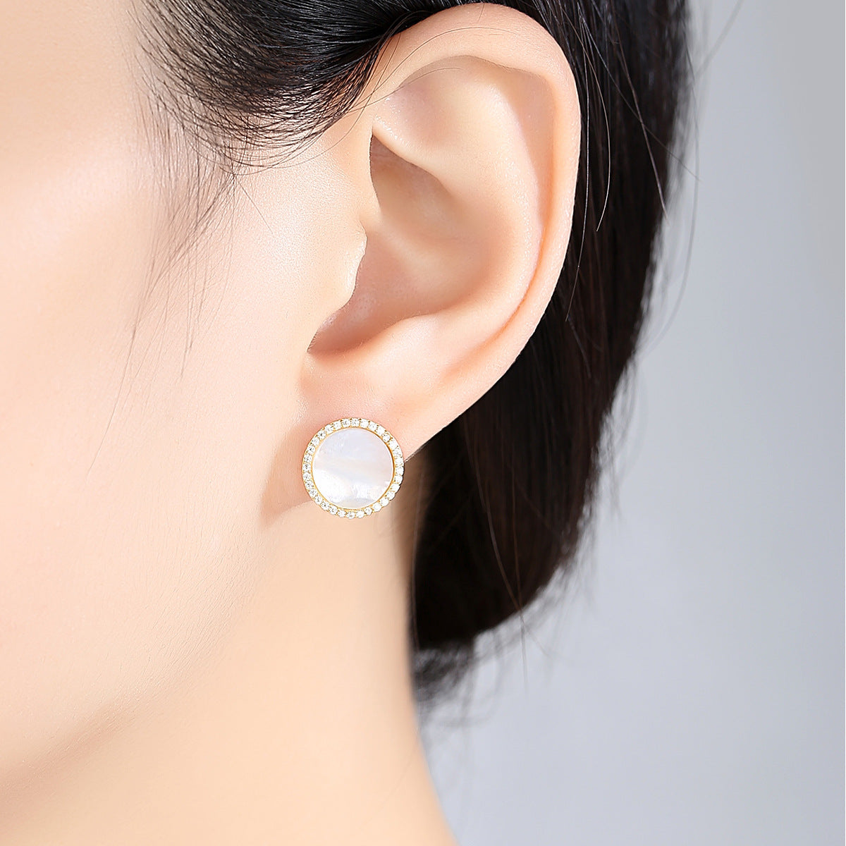 Mother of Pearl Stud Earrings - HERS
