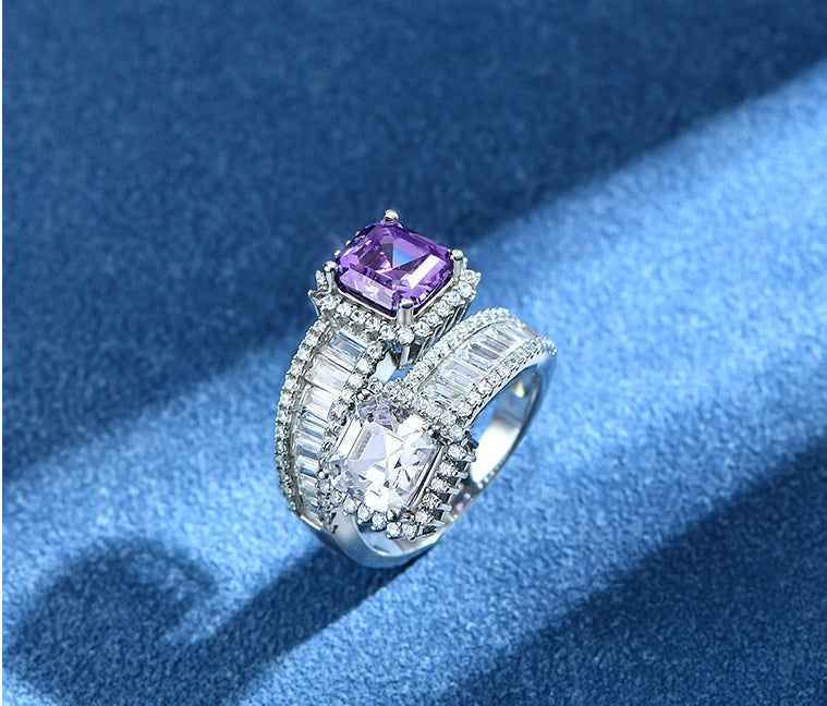 Purple Diamond Ring