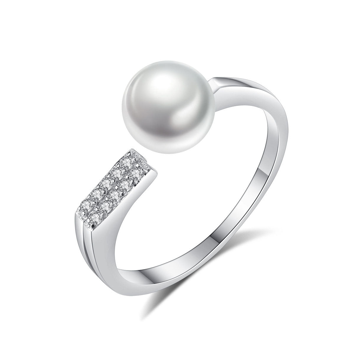 Pearl Wedding Rings - HERS