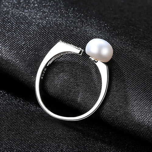 Pearl Wedding Rings - HERS