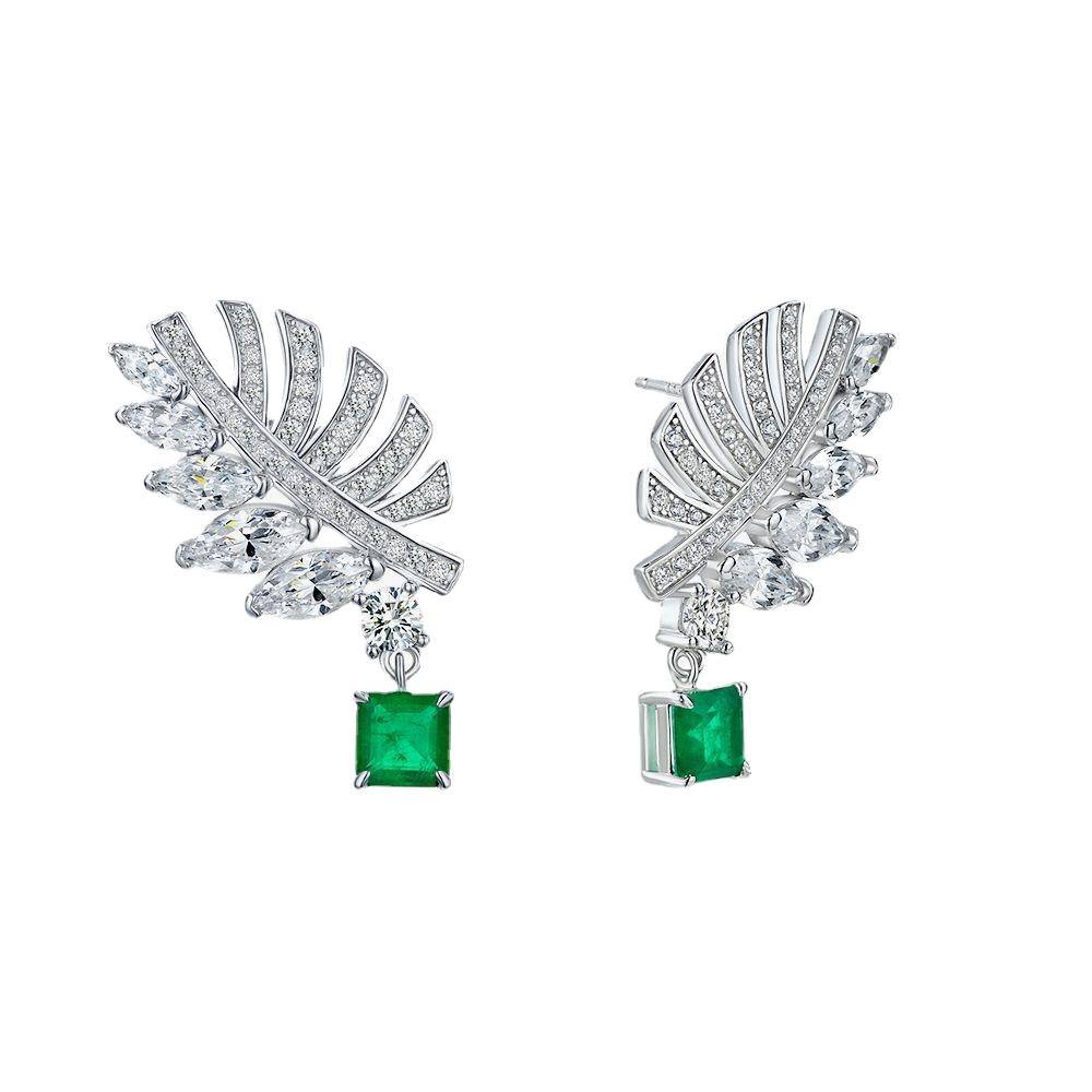 Emerald Diamond Earrings - HERS