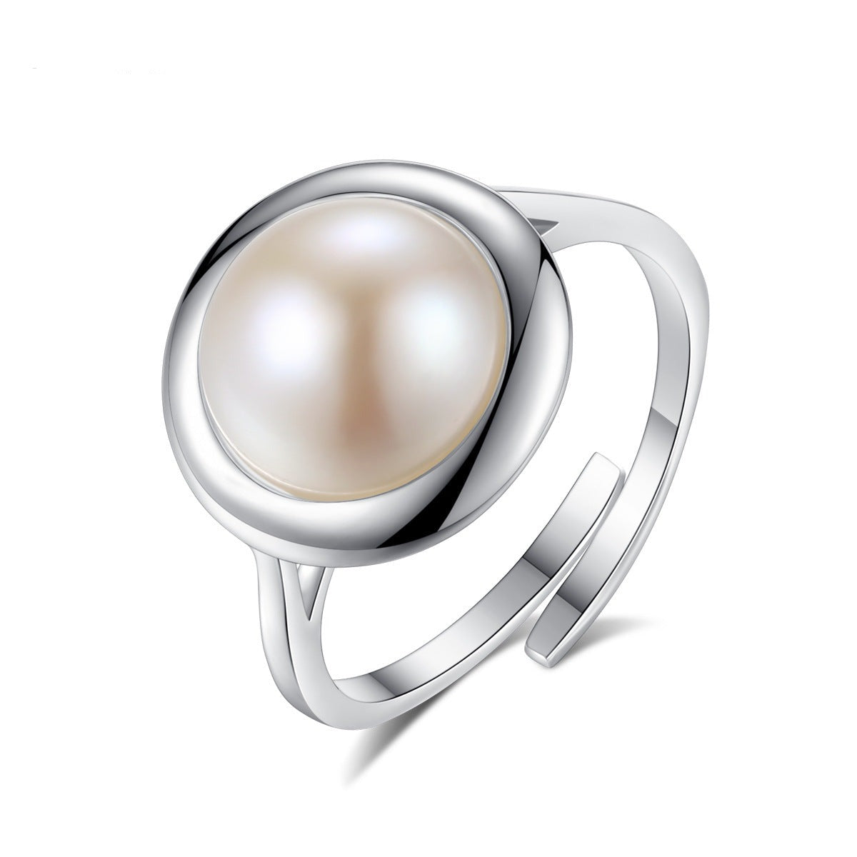 White Pearl Open Ring