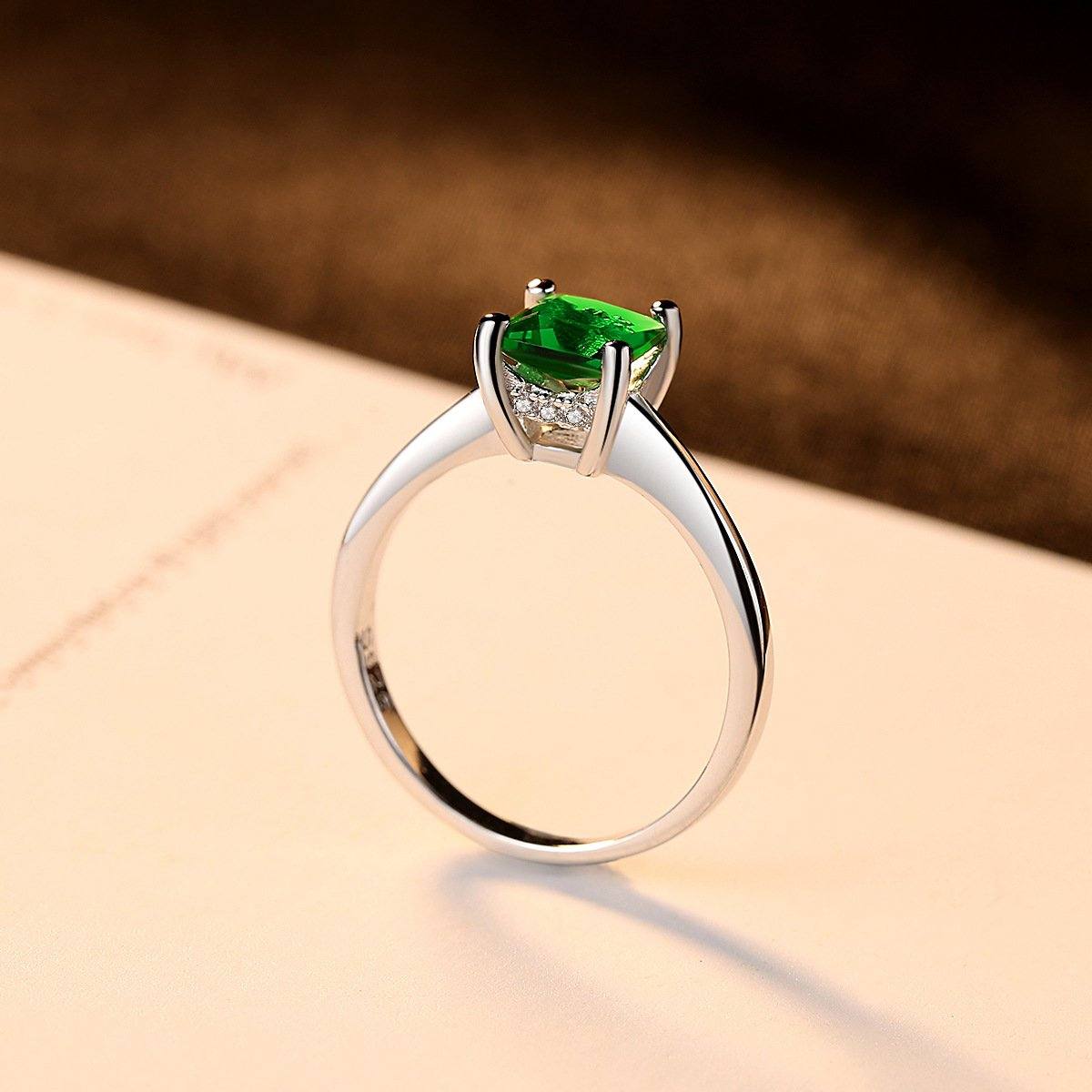 Silver Emerald Ring - HER'S