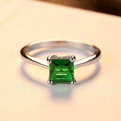 Silver Emerald Ring - HER'S