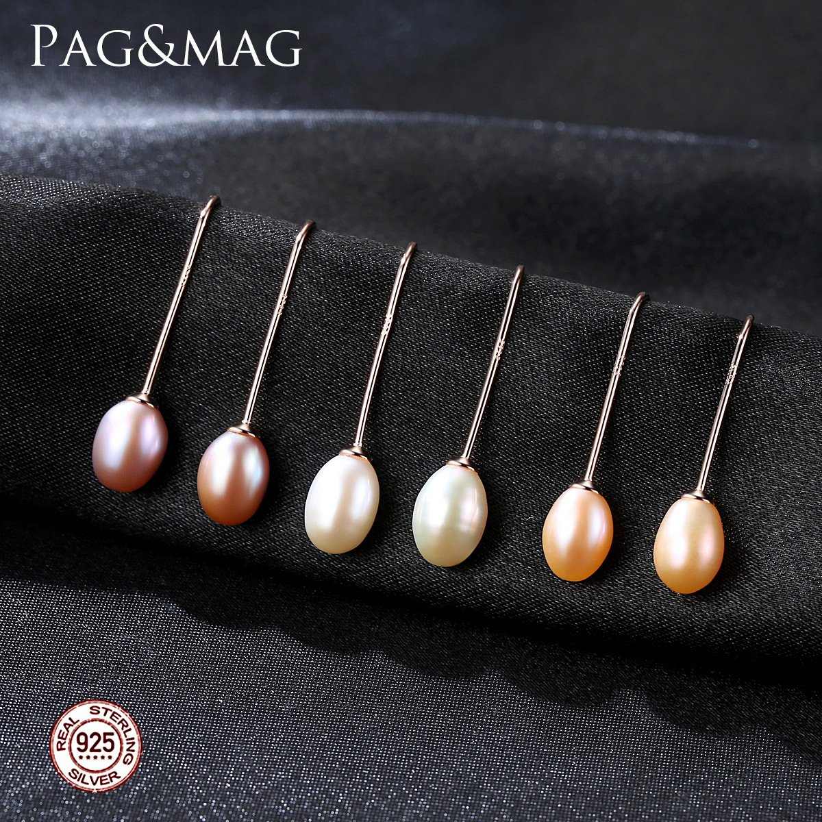 Simple Pearl Silver Earrings - HER'S