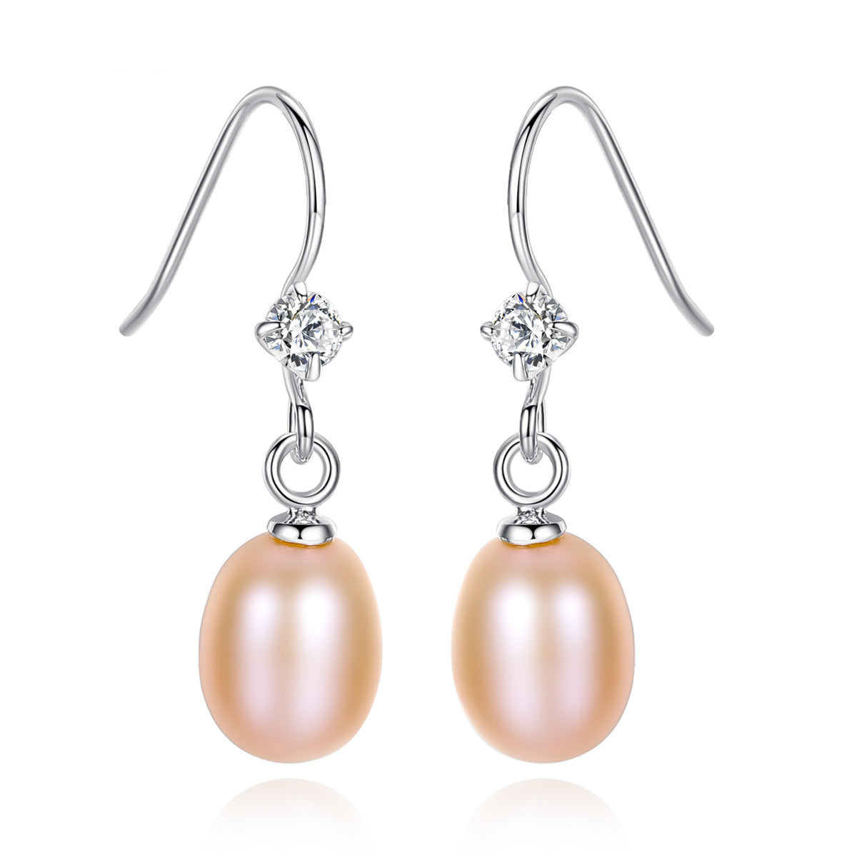 Pink Pearl Drop Earrings - HERS