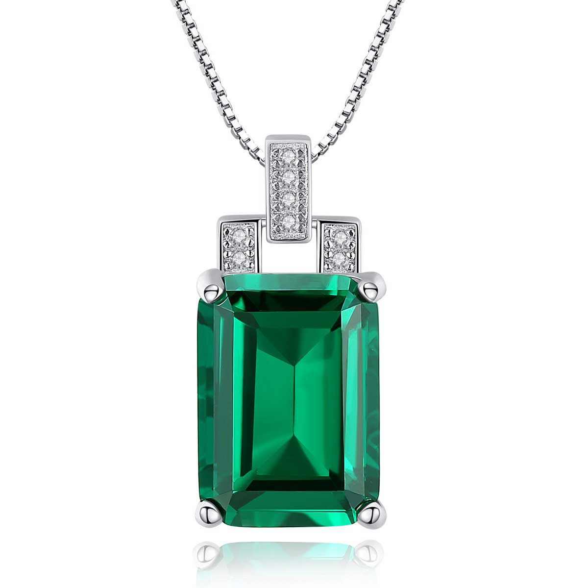 Emerald Solitaire Necklace - HERS