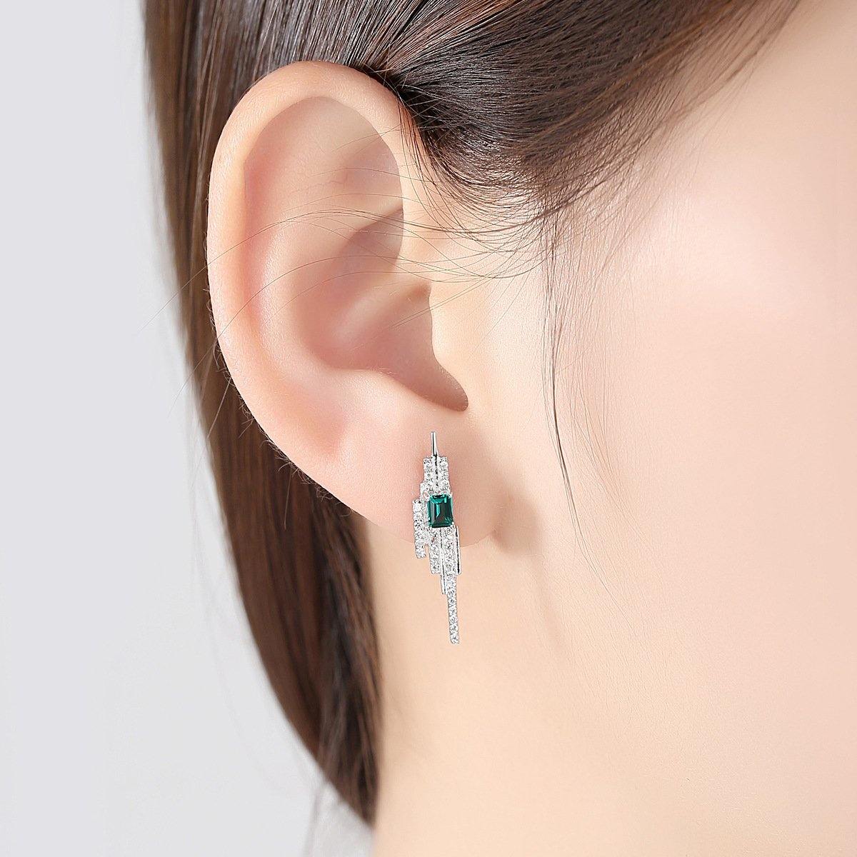 Emerald Personalized Shape Earrings - HER'S
