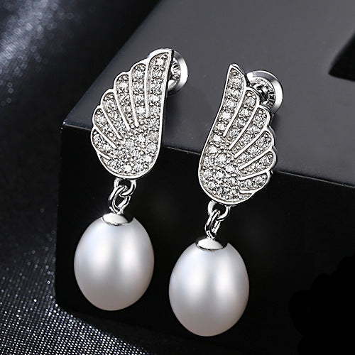 Pearl Drop Earrings Bridal - HERS