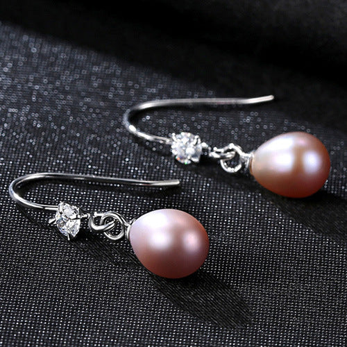 Pink Pearl Drop Earrings - HERS