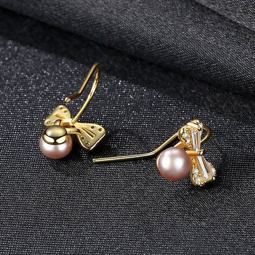 Bow and Pearl Earrings - HERS