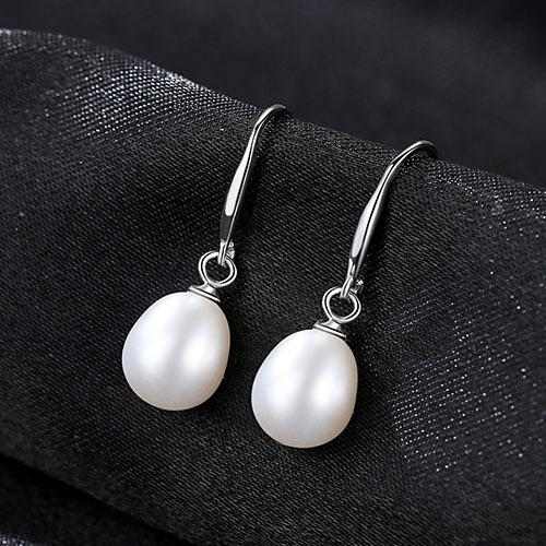 Natural Pearl Drop Earrings - HERS