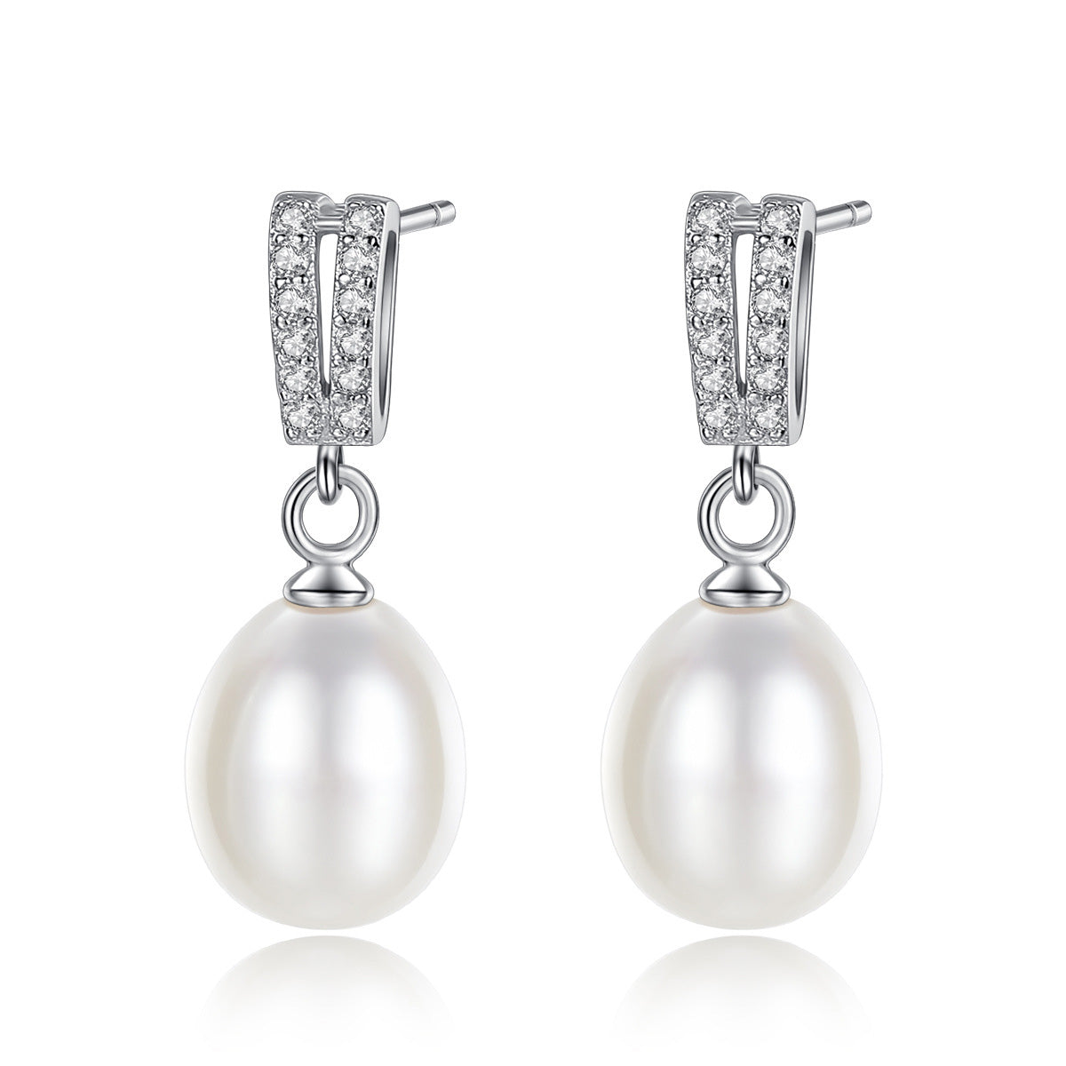Large Pearl Drop Earrings - HERS