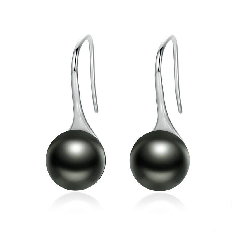 Black Pearl Drop Earrings - HERS