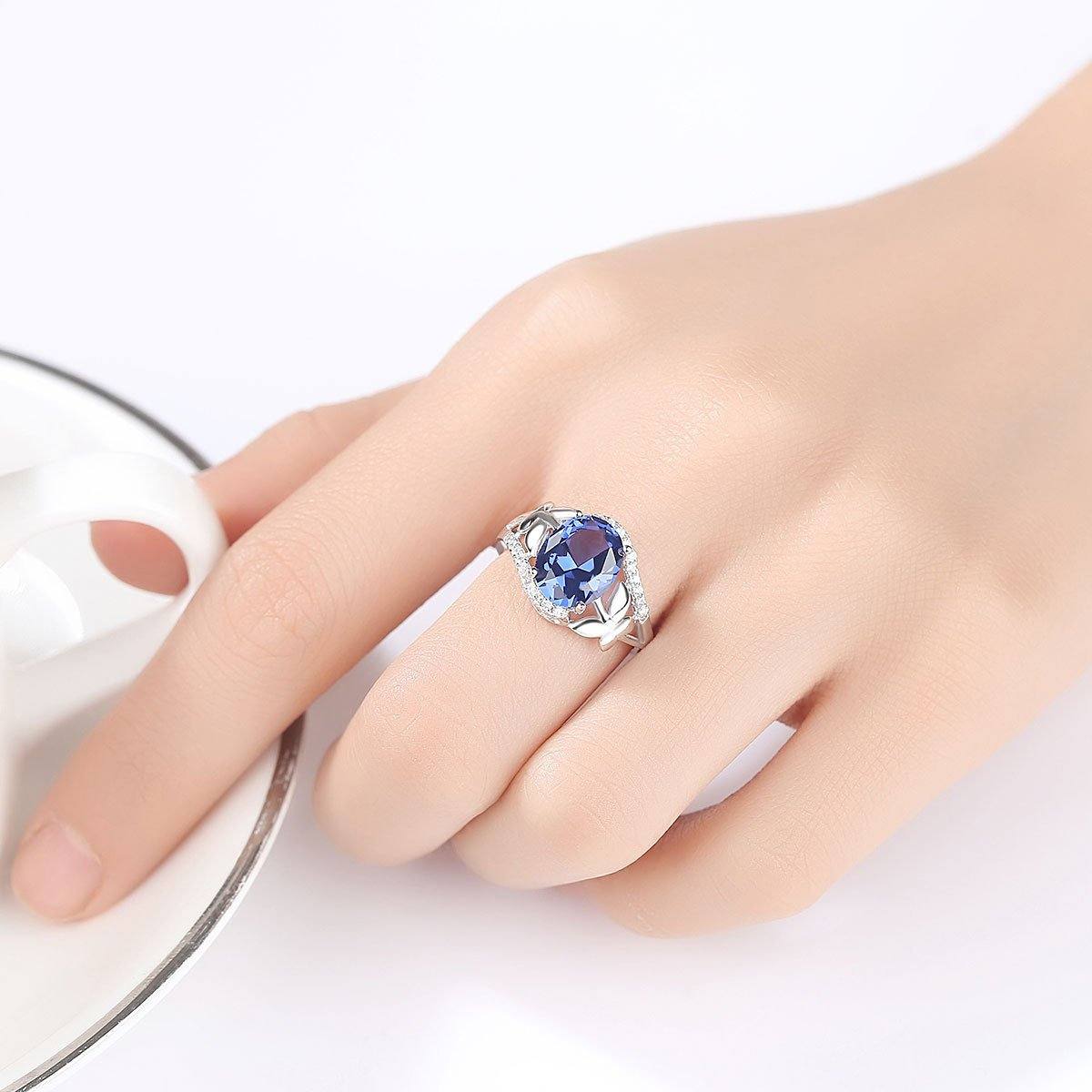 Sterling Silver Sapphire Ring - HER'S