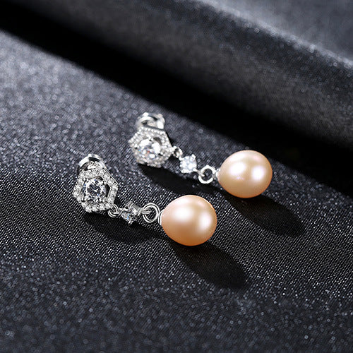 Silver Pearl Drop Earrings