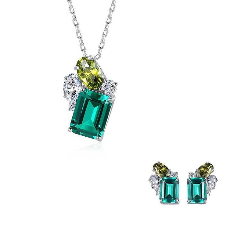 Emerald Green Necklace Set - HERS
