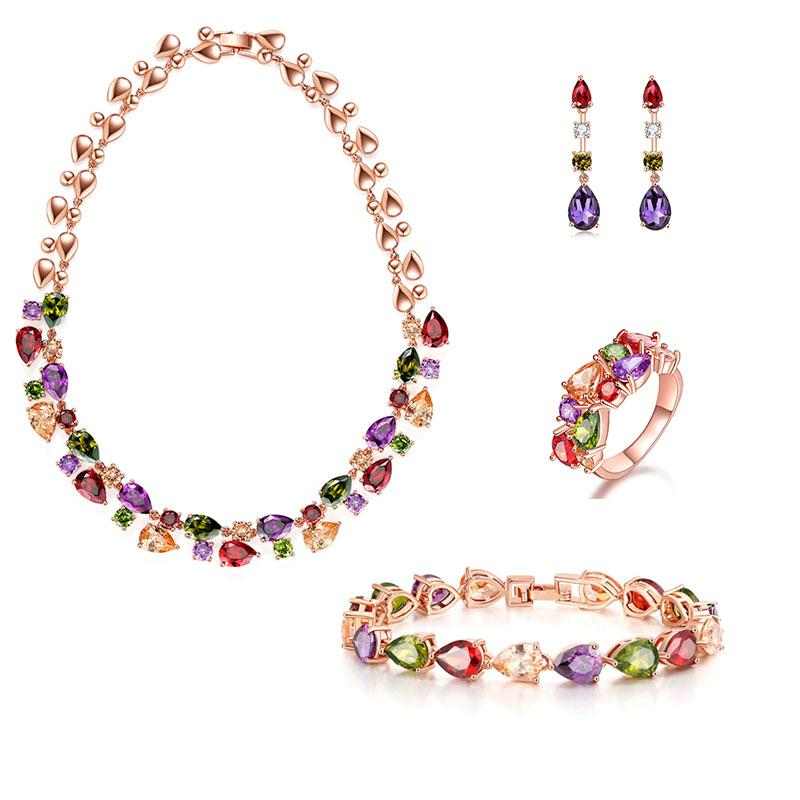 Colored Stone Jewelry Set - HERS