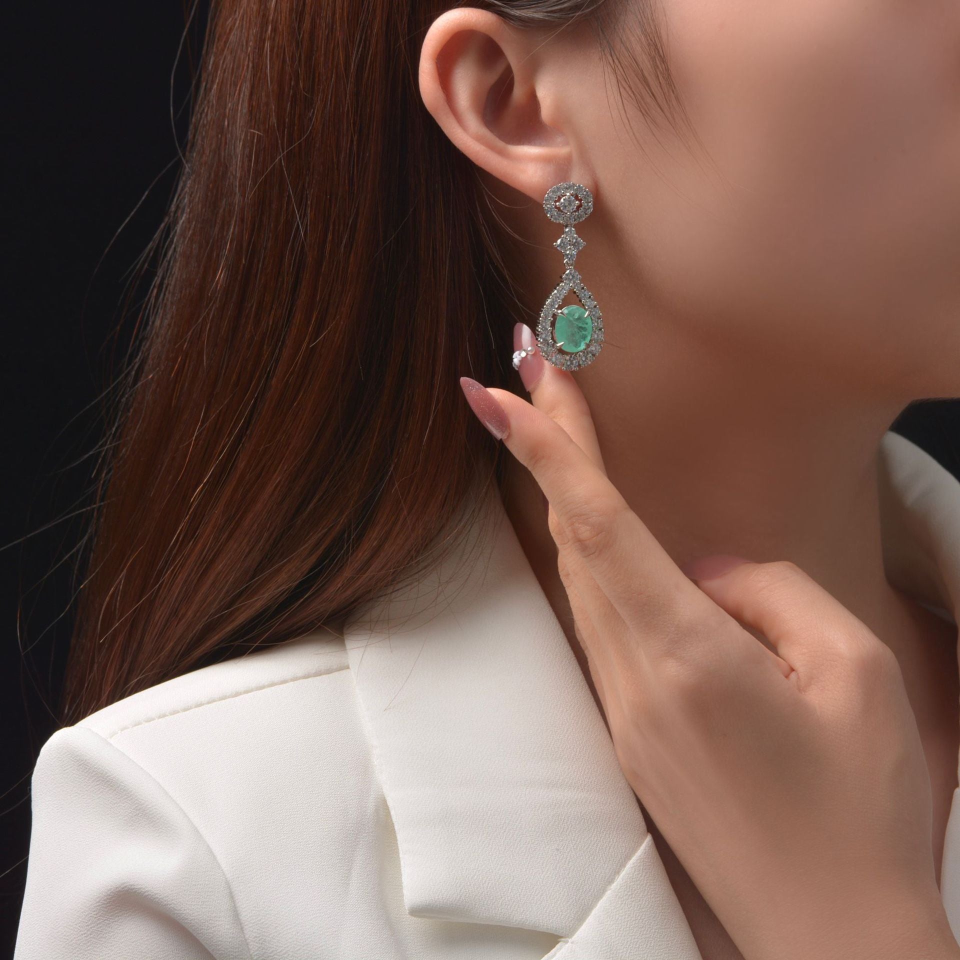 Amazon.com: Luxury! Inspired Paraiba Tourmaline Earrings,High Imitation Paraiba  Tourmaline Earrings, S925 Sterling Silver,Earrings For Women : Handmade  Products