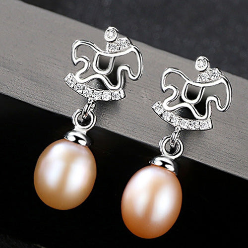 Pink Pearl Earrings - HERS