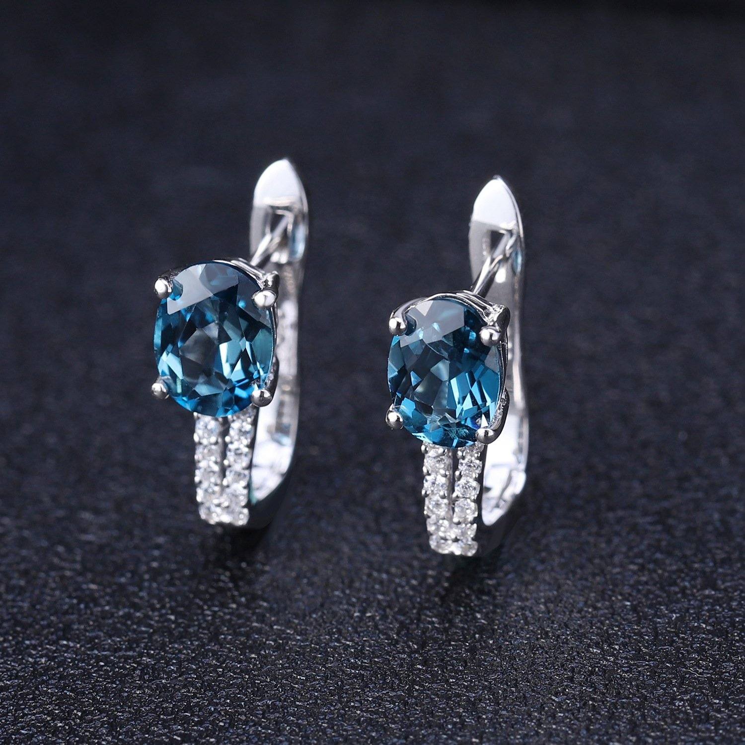 London Blue Topaz Earrings - HERS