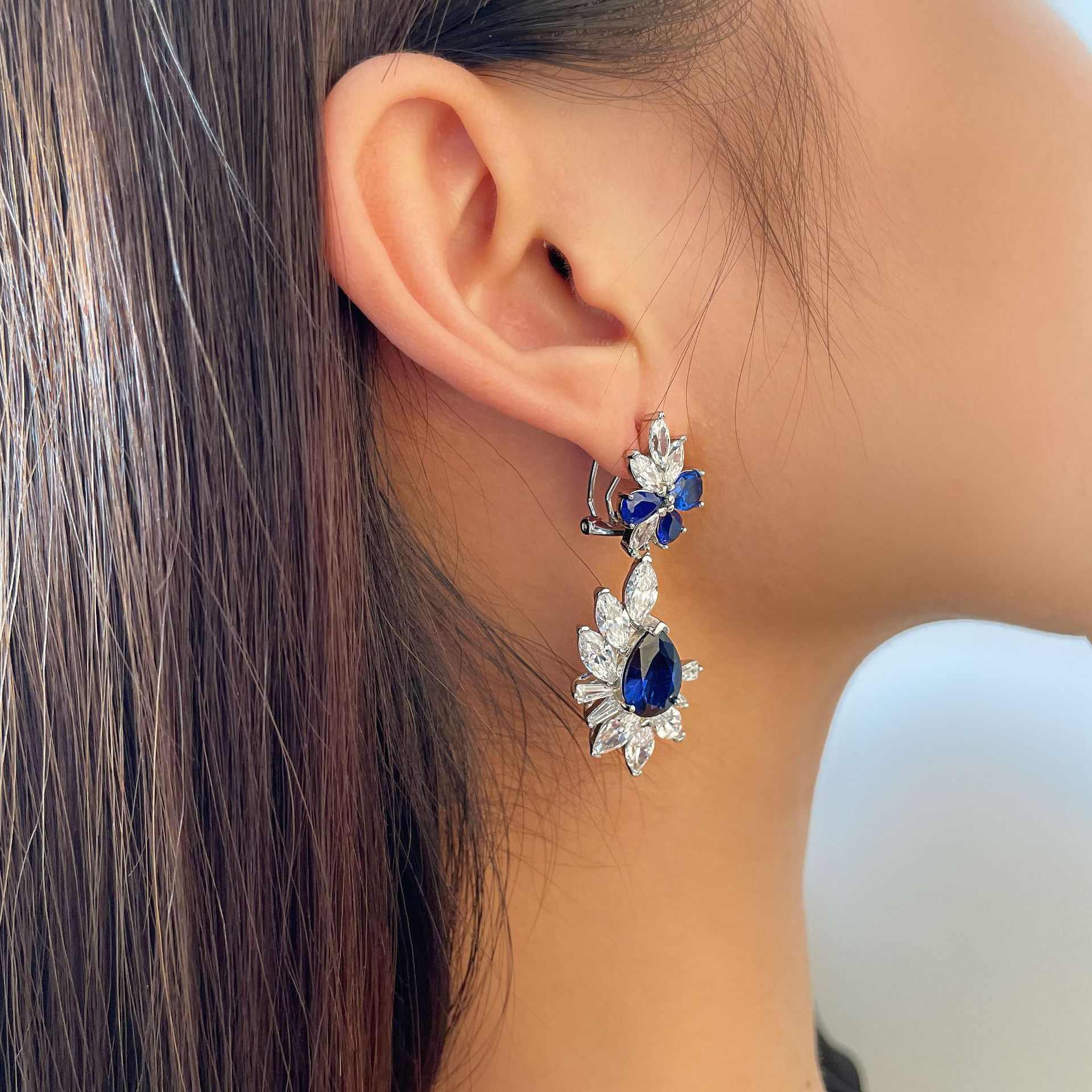 White Sapphire Earrings - HER'S
