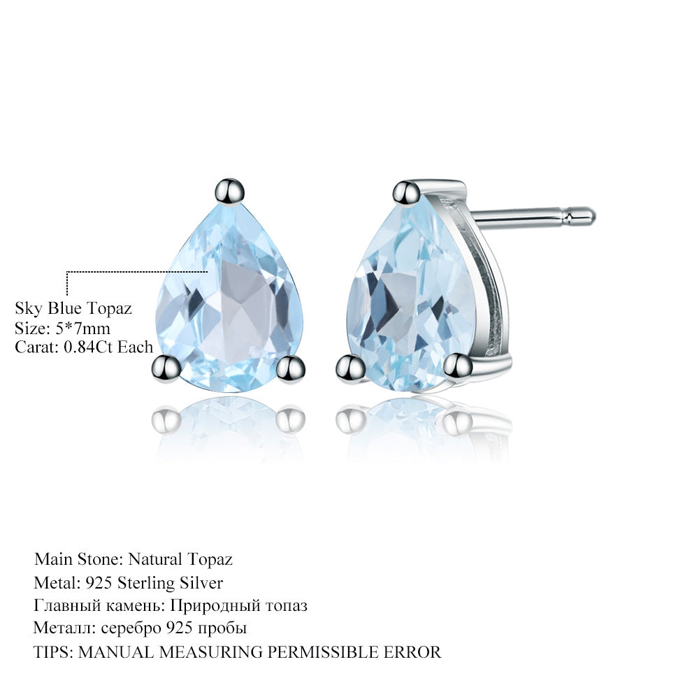 Blue Topaz Studs - HERS