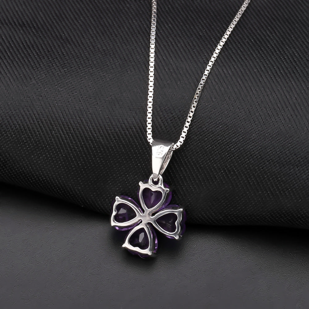 Amethyst Pendant Necklace - HERS